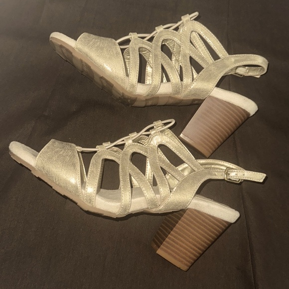 Metallic Gold Sandals by Easy Street - Picture 5 of 8